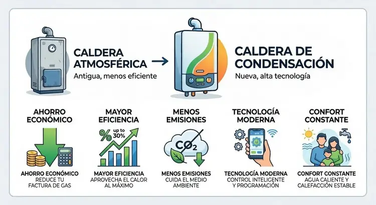 Sustituye tu Caldera Atmosférica por Condensación | EnergasCat Sustituye tu Caldera Atmosférica por Condensación | EnergasCat